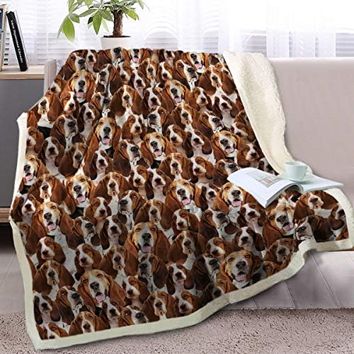 Basset hound fleece blanket Clearance