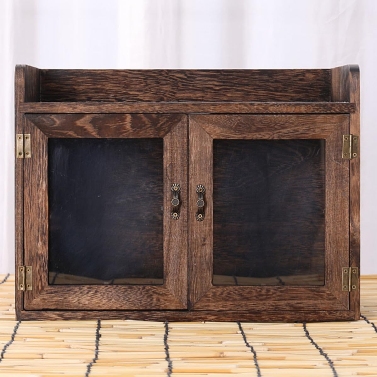 Aufbewahrungsbox aus Holz mit Deckel für Zuhause, fein verarbeitet, glatte Oberfläche, für Früchte in Küche und Kaffeehaus
