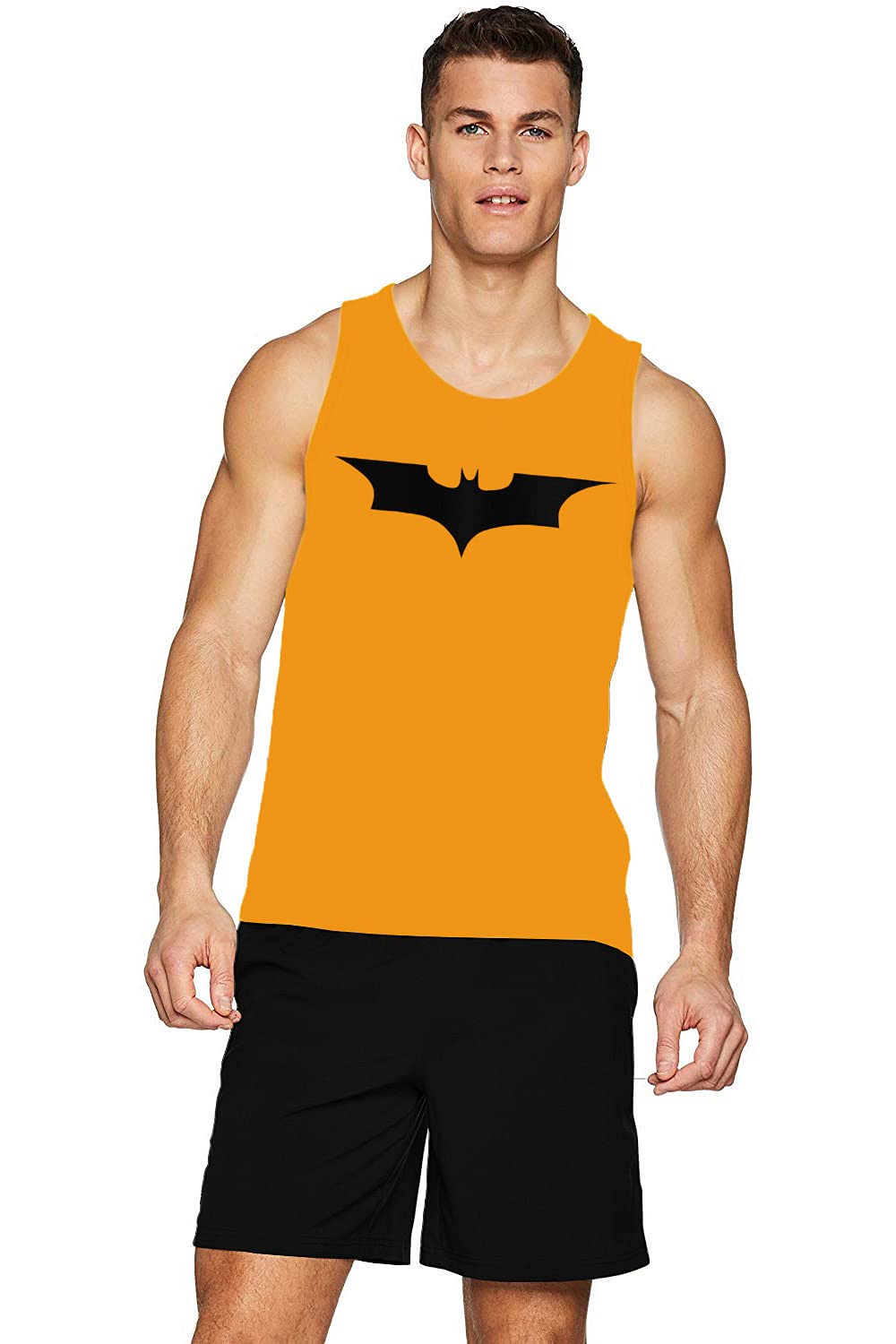 THE BLAZZE0102 Men's Sleeveless Black Gym Tank Gym Stringer Tank Tops Gym Vest Muscle Tee Sleeveless Cotton T-Shirt for Men