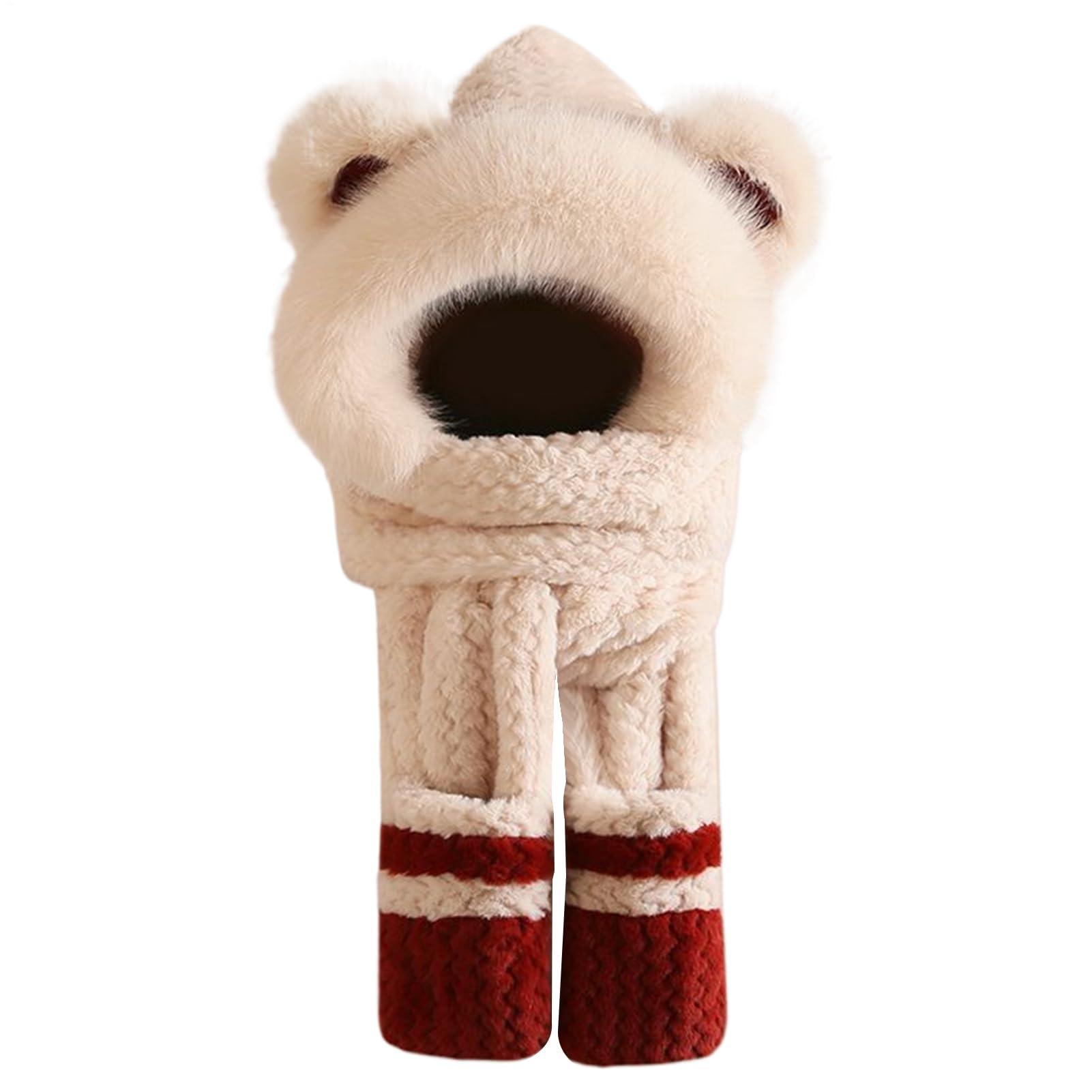 Écharpe à capuche avec mitaines pour stopper le vent d'hiver - 8