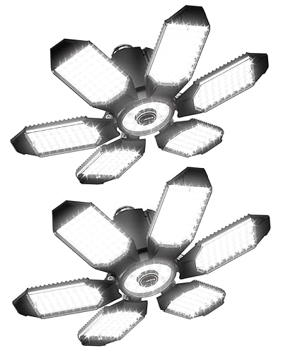 Adiding LED Garage Light 2 Pack, Super Bright 20000Lm Basement