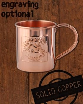 13.5oz Embossed Logo, Copper Moscow Mule Mug by Paykoc 12082L