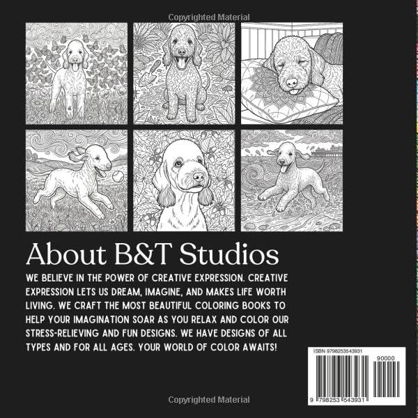 The Best Bedlington Coloring Book: An Adult Coloring Adventure for Dog Lovers: Featuring 50 Unique Illustrations of Bedlington Terriers in Portraits, ... Home Scenes for Stress Relief and Relaxation. image 3