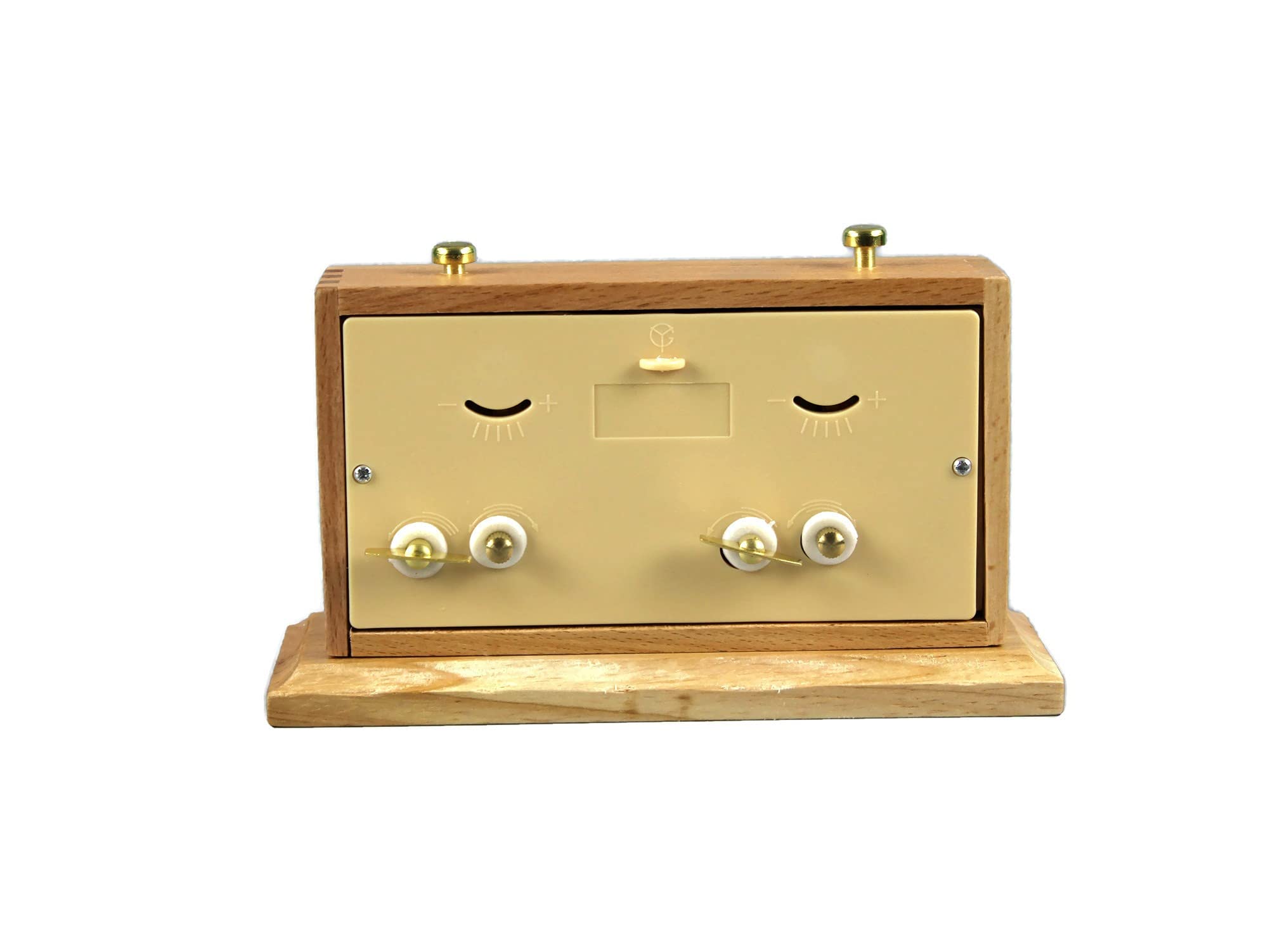 Turnier Horloge d'échecs analogique en bois naturel avec support pour un jeu d'échecs complet Minuteur mécanique Tournoi de championnat