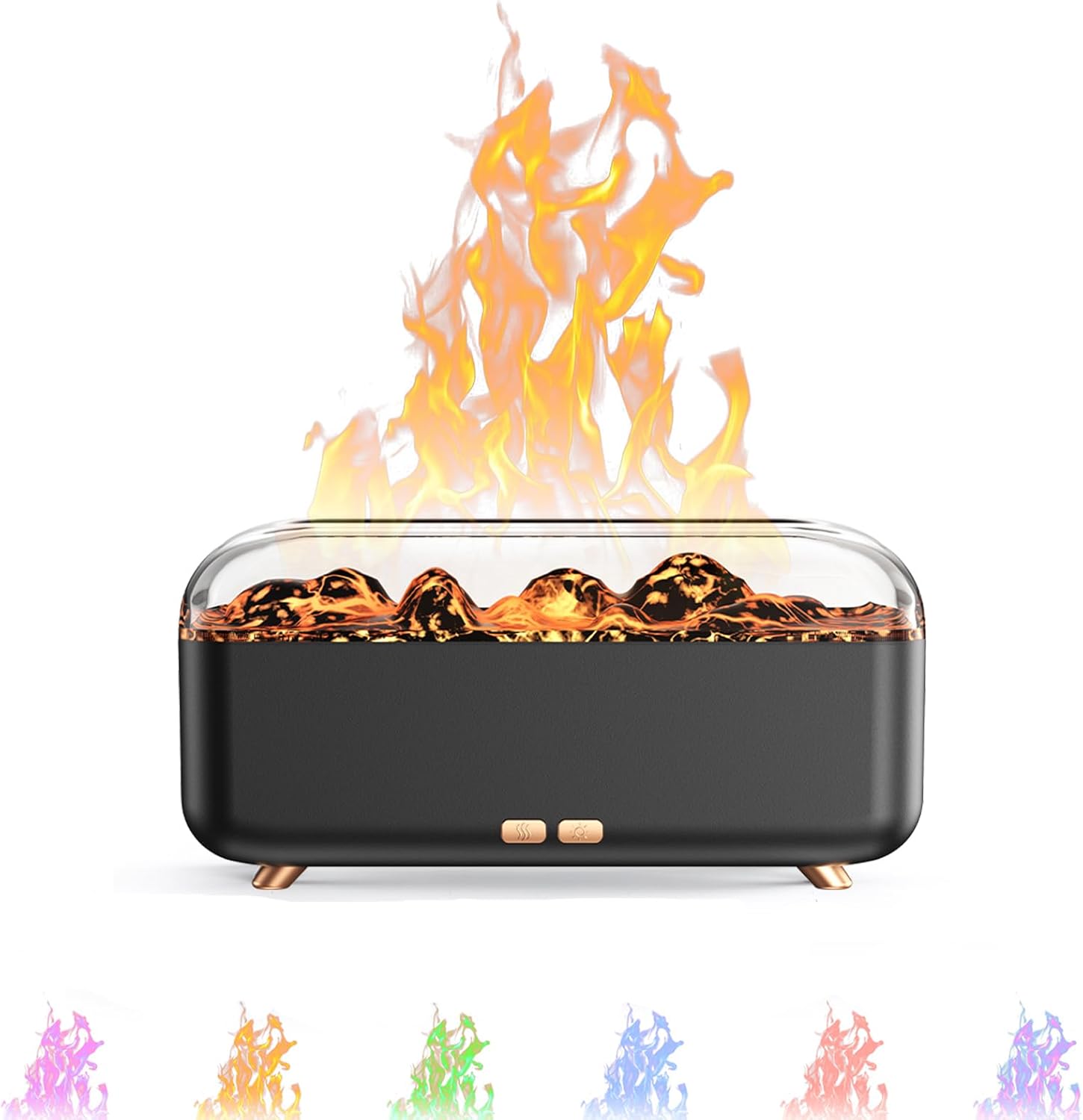Amazon.com: Fireplace Humidifier & Flame Diffuser 300ML – Transparent ...