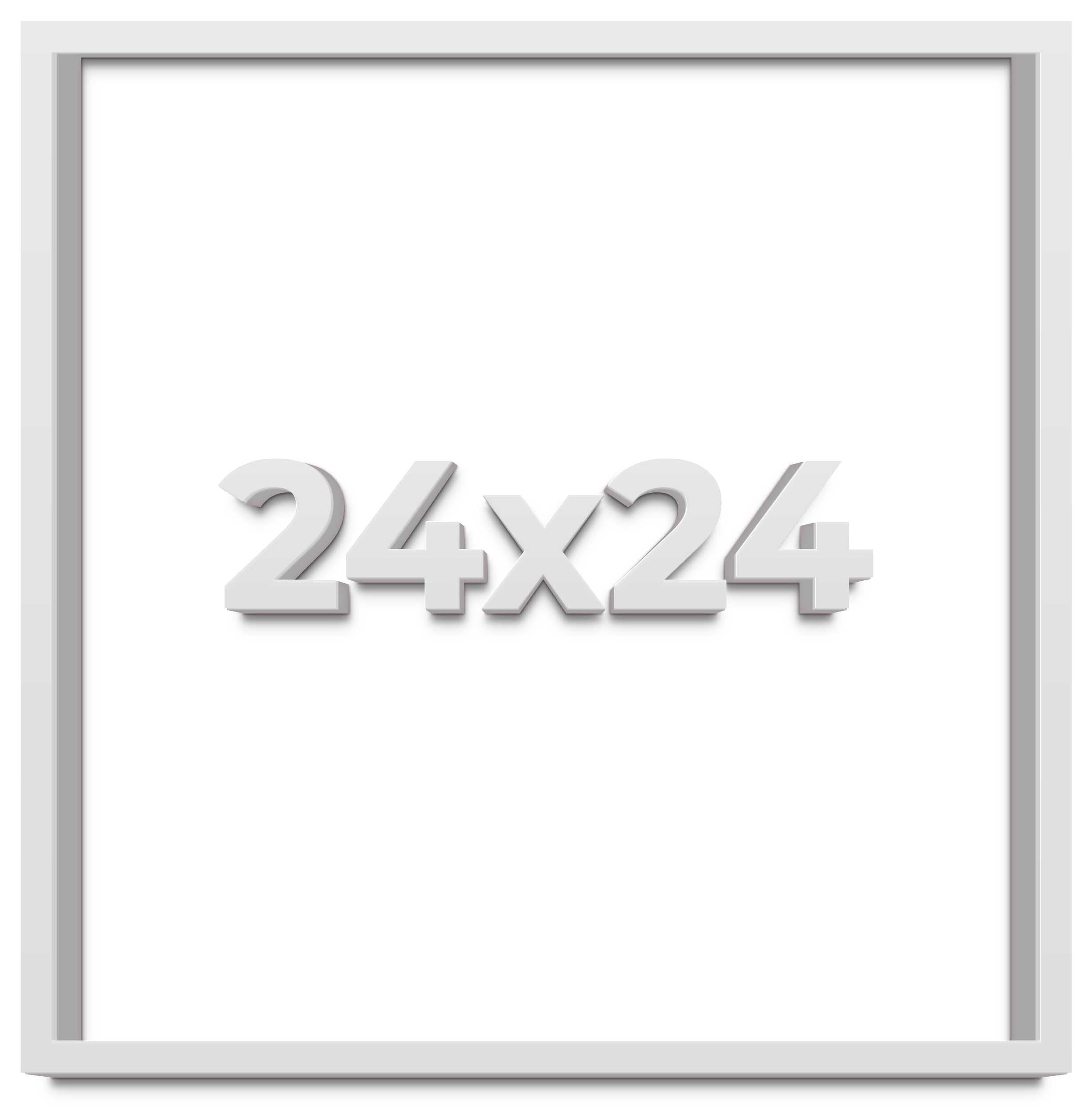 24x24 Shadow Box Frame White | 1 Inches Deep Real Wood Contemporary Shadowbox Display Frame | UV Resistant Acrylic Front, Acid Free Backing, and Hanging Hardware | Lucius Picture Frame Style