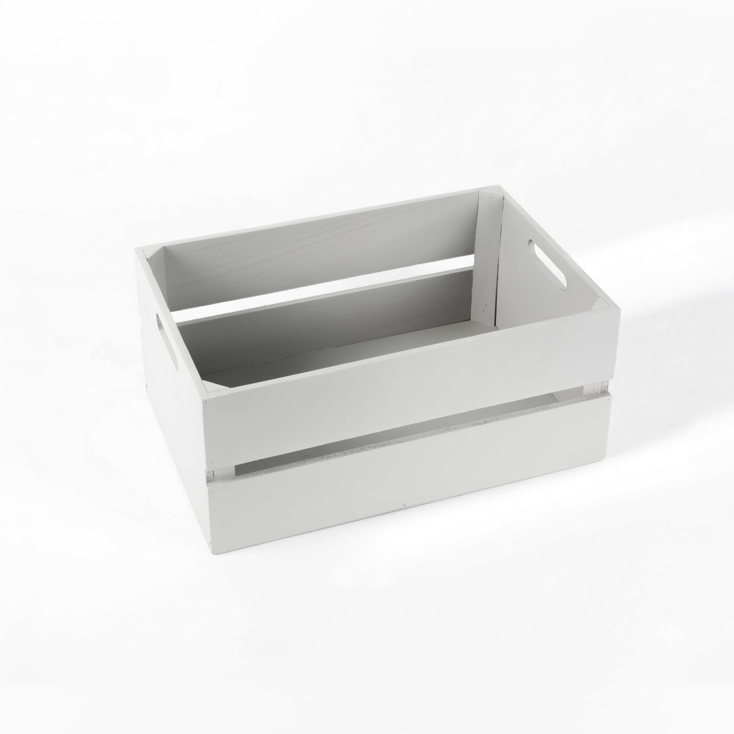 Wickerfield Small Wooden Boxes for Gifts, Crate Box, Crates Wooden Storage Box, Wood Crates, Gift Hamper Boxes Empty (Grey, Medium)