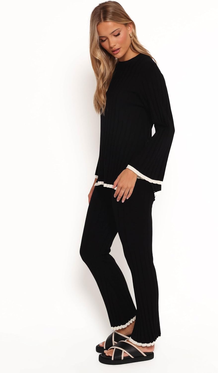 Petal & Pup Dora Knit Pant - Black L
