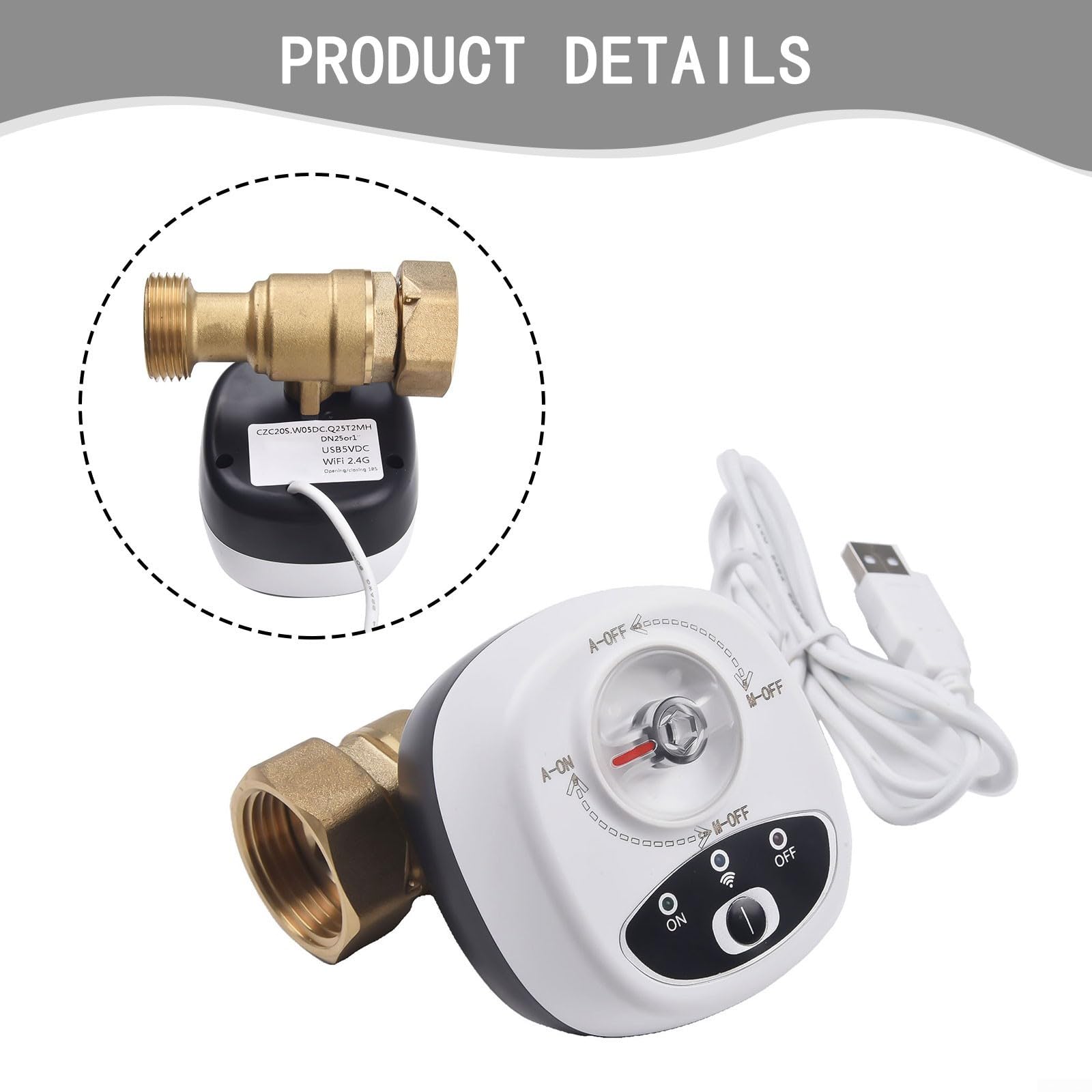 Controller WiFi per valvola dell'acqua, wireless Contro per DN15/DN20/DN25, compatibile con per EWeLink APP (DN20