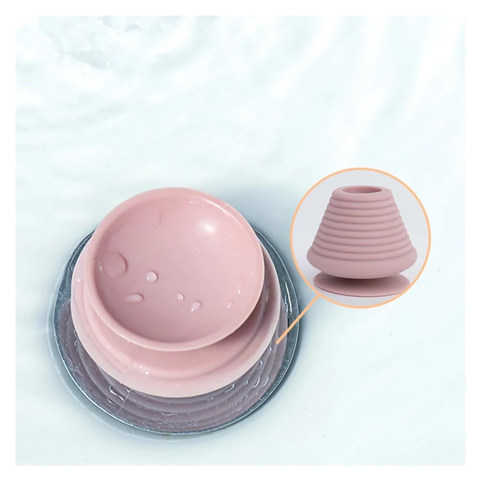 Tapón de silicona para bañera, tapón de drenaje versátil para fregadero de cocina y baño para un fácil control de drenaje (C)