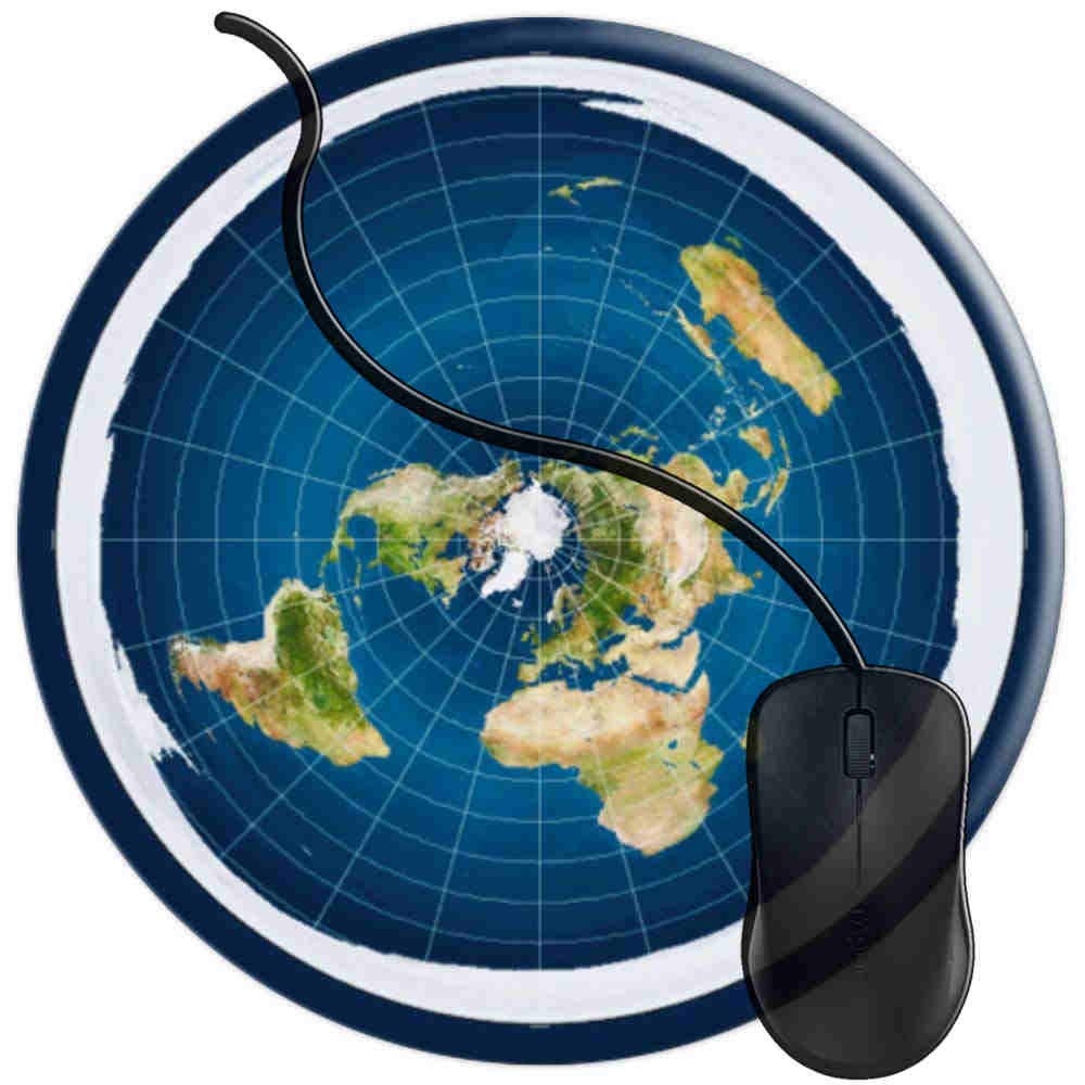 Mouse Pad for Computers,Gaming Mouse-Pads Office for Laptop Mouse Mat for PC Non Slip Mice Pad Flat Earth Map Model 2T680