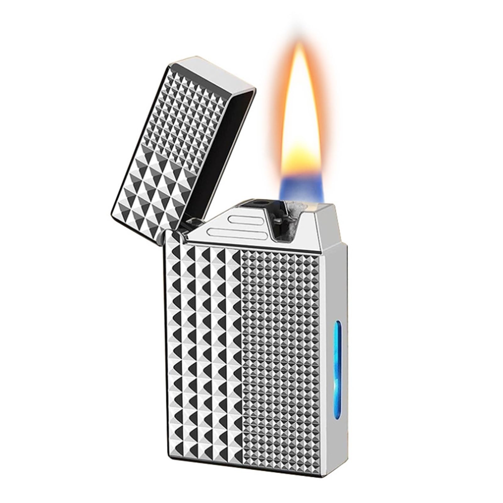 Encendedor de queroseno con tanque visible para controlar el nivel