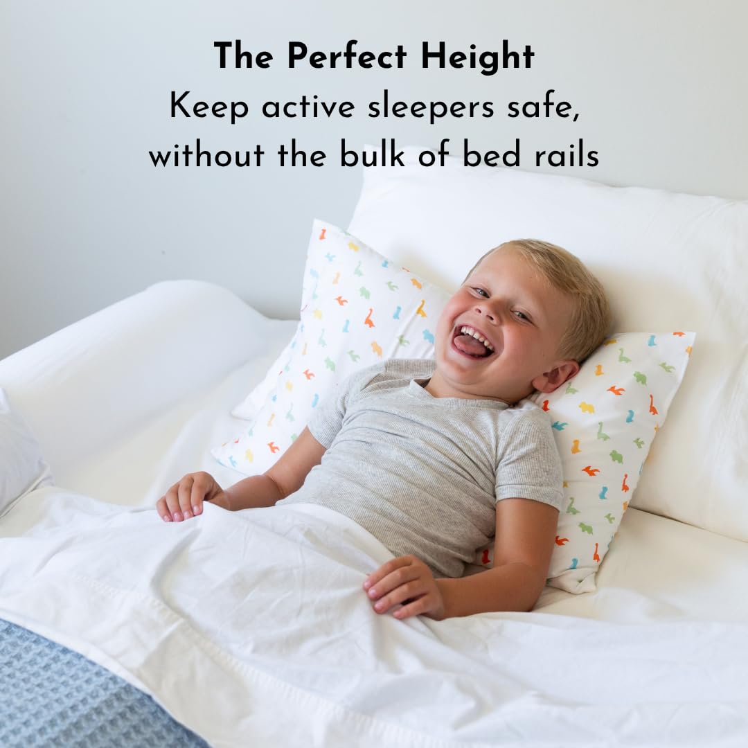 Little Sleepy Head Protector de Cama para niños pequeños | Riel de Cama para niños pequeños | Riel de Cama para niños pequeños con Cubierta Suave | Riel de Seguridad de Espuma con Funda Que se