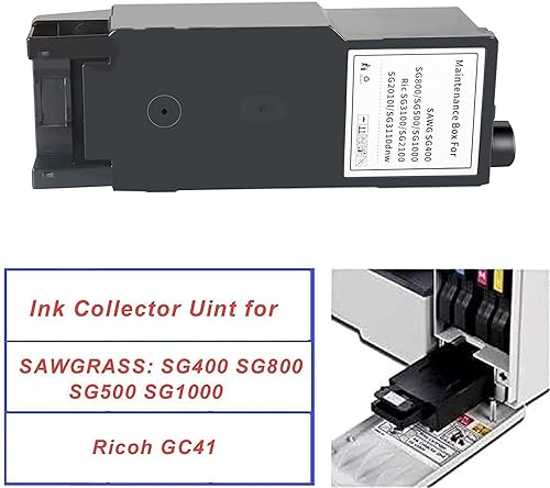 Miniatura 3 de Aomya Unidad de recogida de tinta residual, 1 paquete para impresora SAWGRASS SG400 SG800 SG500 SG1000 Ricoh GC41, tanque de tinta de residuos