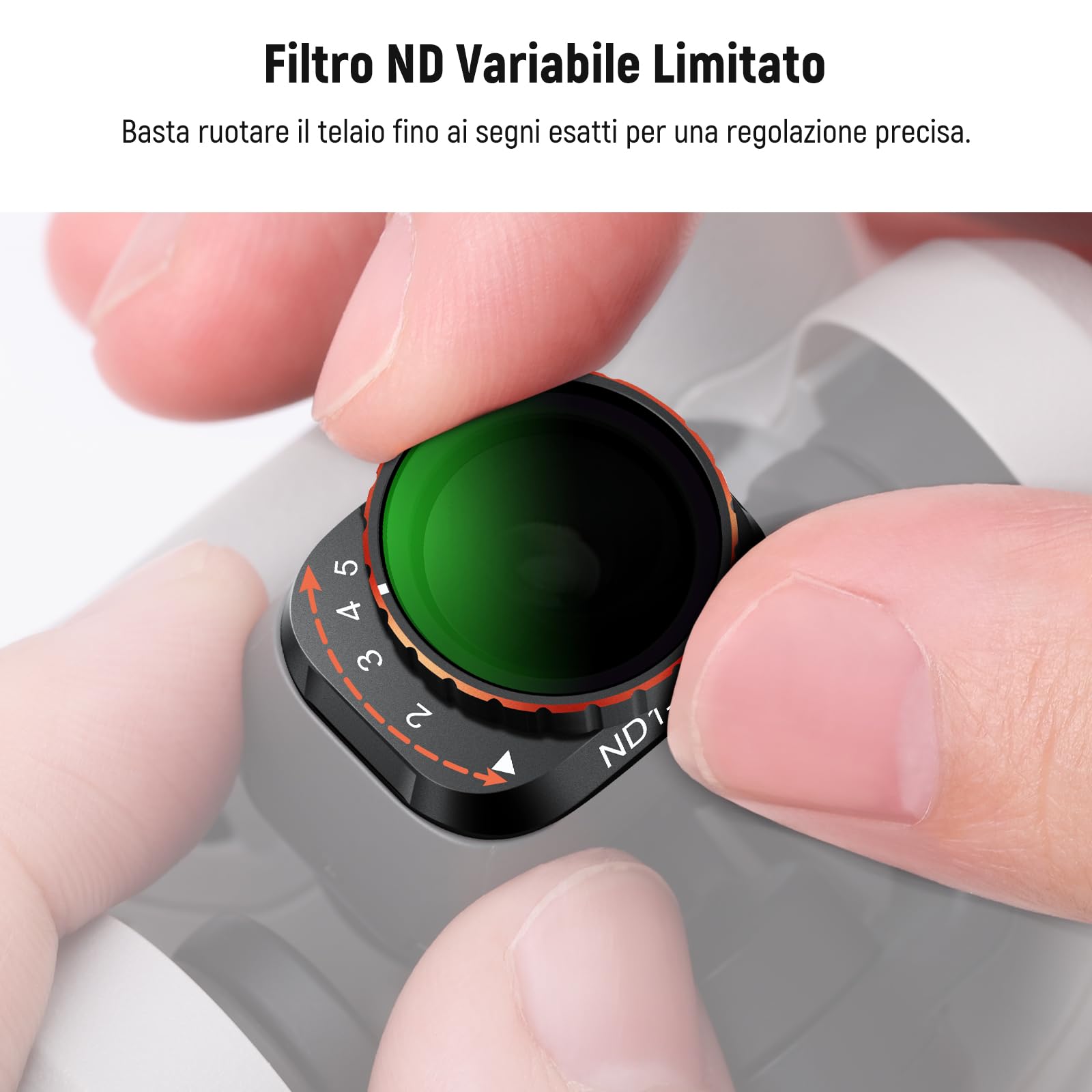 NEEWER Set Filtro ND Variabile Compatibile con DJI Mini 3 Pro, ND2-32 (1-5 Stop) + ND64-512 (6-9 Stop) in Vetro Ottico HD Multistrato, Accessori per Fotocamera Drone per Fotografia Videografia Aerea