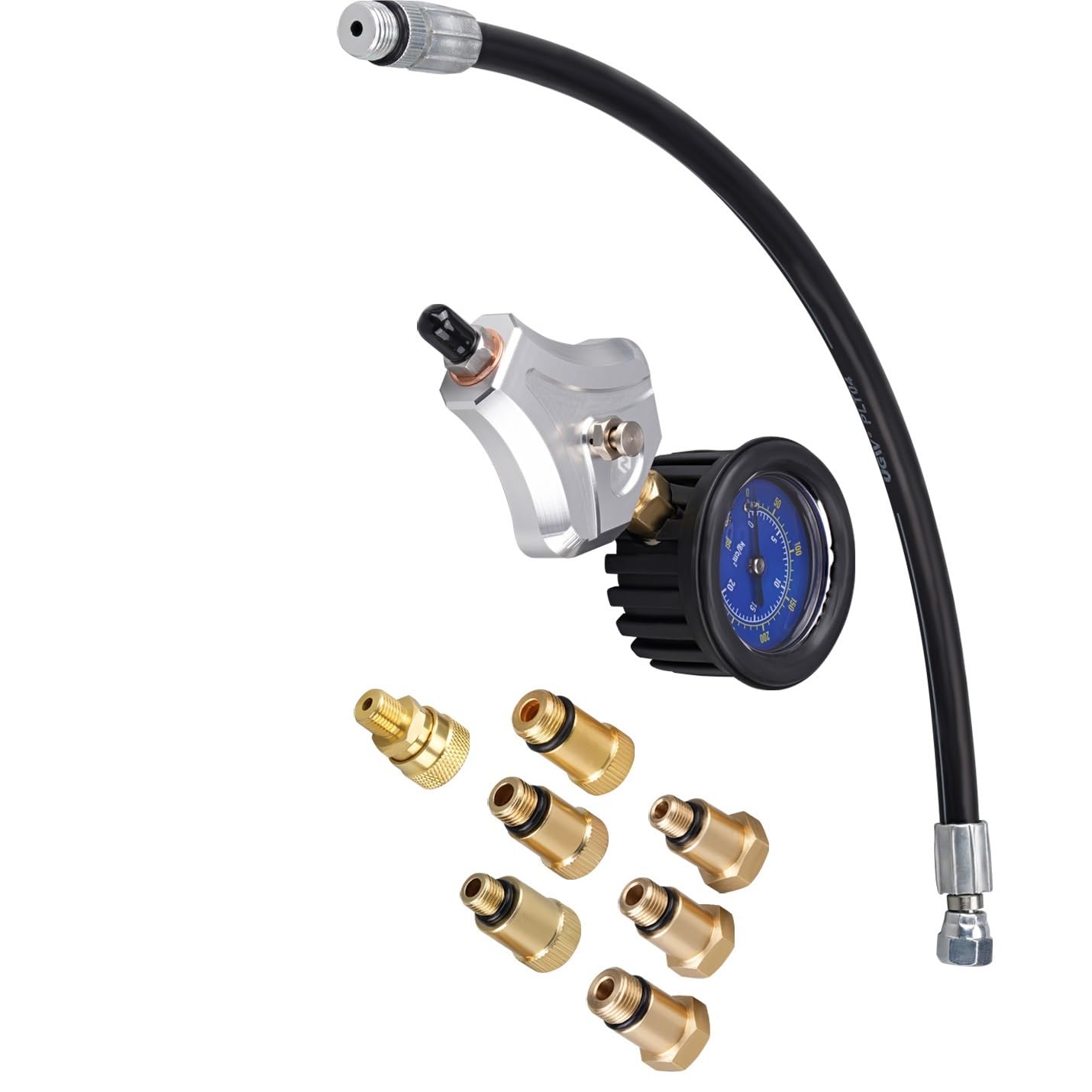 Probador de compresión de Motor for Motocicleta Husqvarna, Yamaha, Honda, Kawasaki, ATV, Motores de 2-4 Tiempos, bujía de 10mm/12mm/14mm