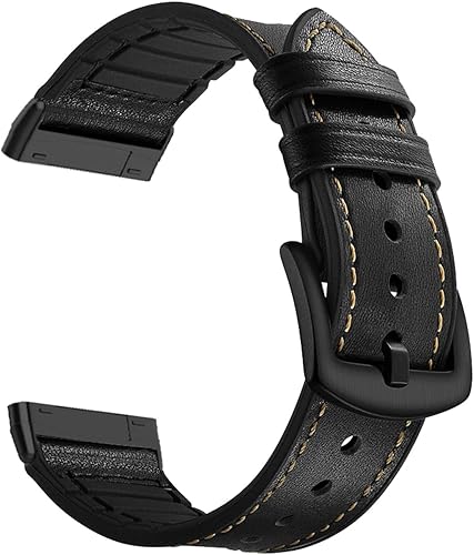 Abanen Correa de reloj para Fitbit Versa 4Sense 2, correa híbrida de silicona de cuero genuino con cierre de acero inoxidable para Fitbit Sense 2
