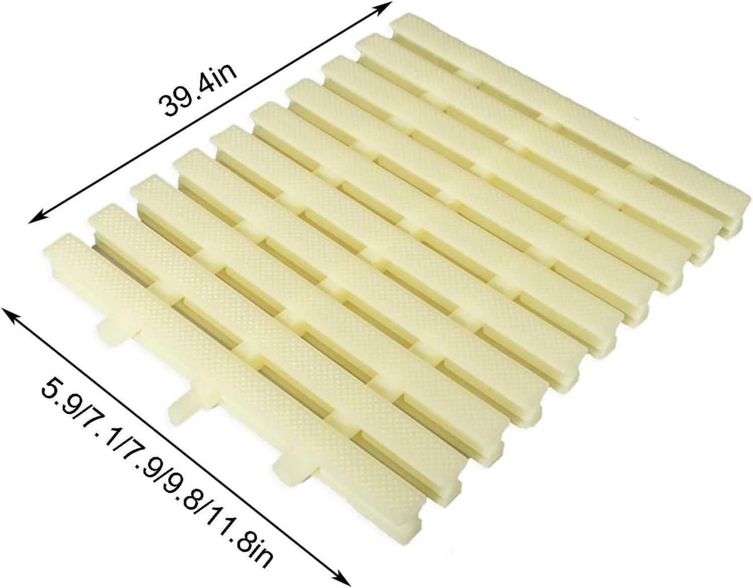 Swimming Pool Grating, Drainage Grate Outlet Drainage Grill Grid, Road Drainage Grating Cover for Your Sewer Maintenance(Beige-9.8in,4pcs)