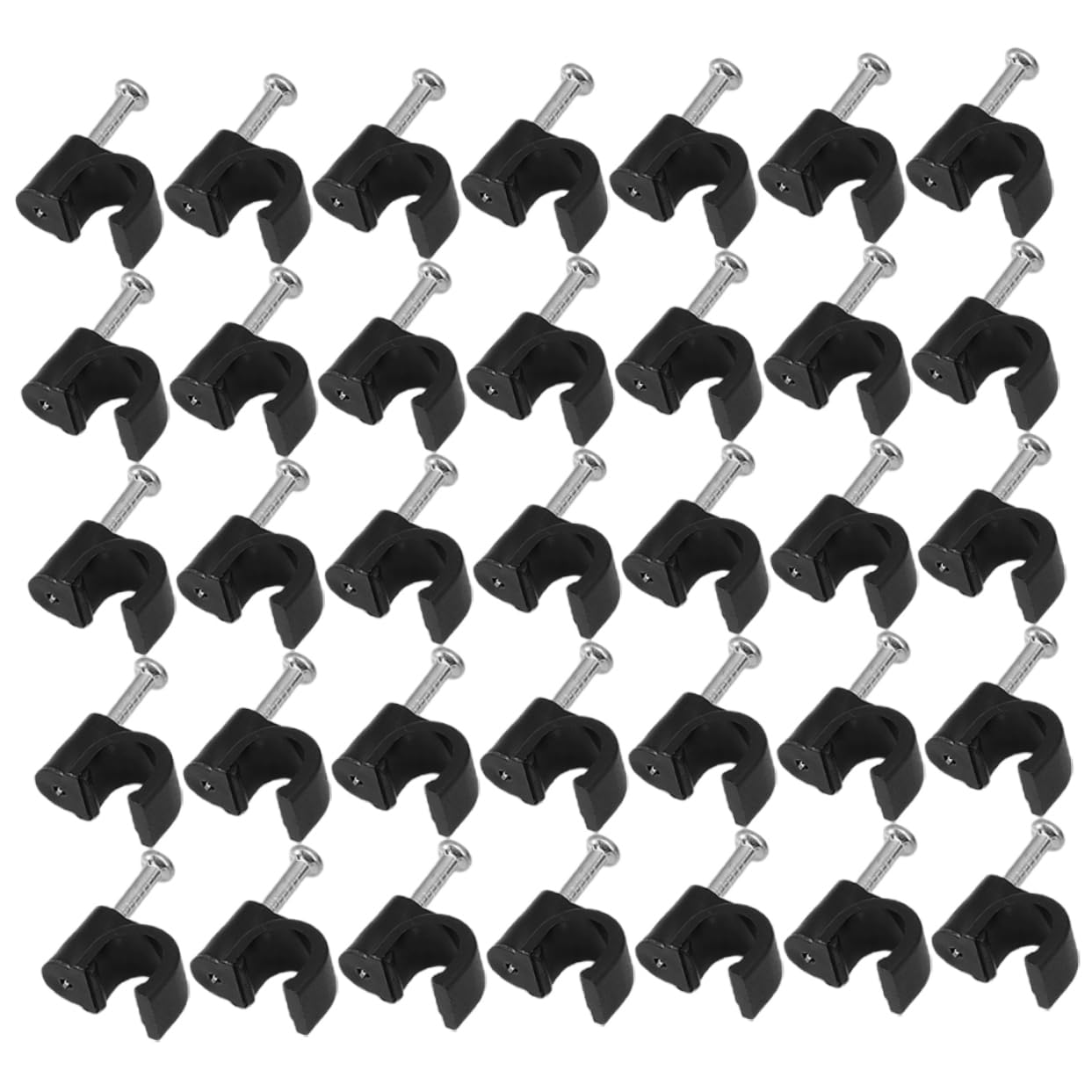 OSALADI Lot De 400 Clips Adhésifs Pour Chemin De Câbles Ancrages De Câbles Solides Clous Pour Mur Et Sol Supports De Câbles Pour Maison Et Bureau