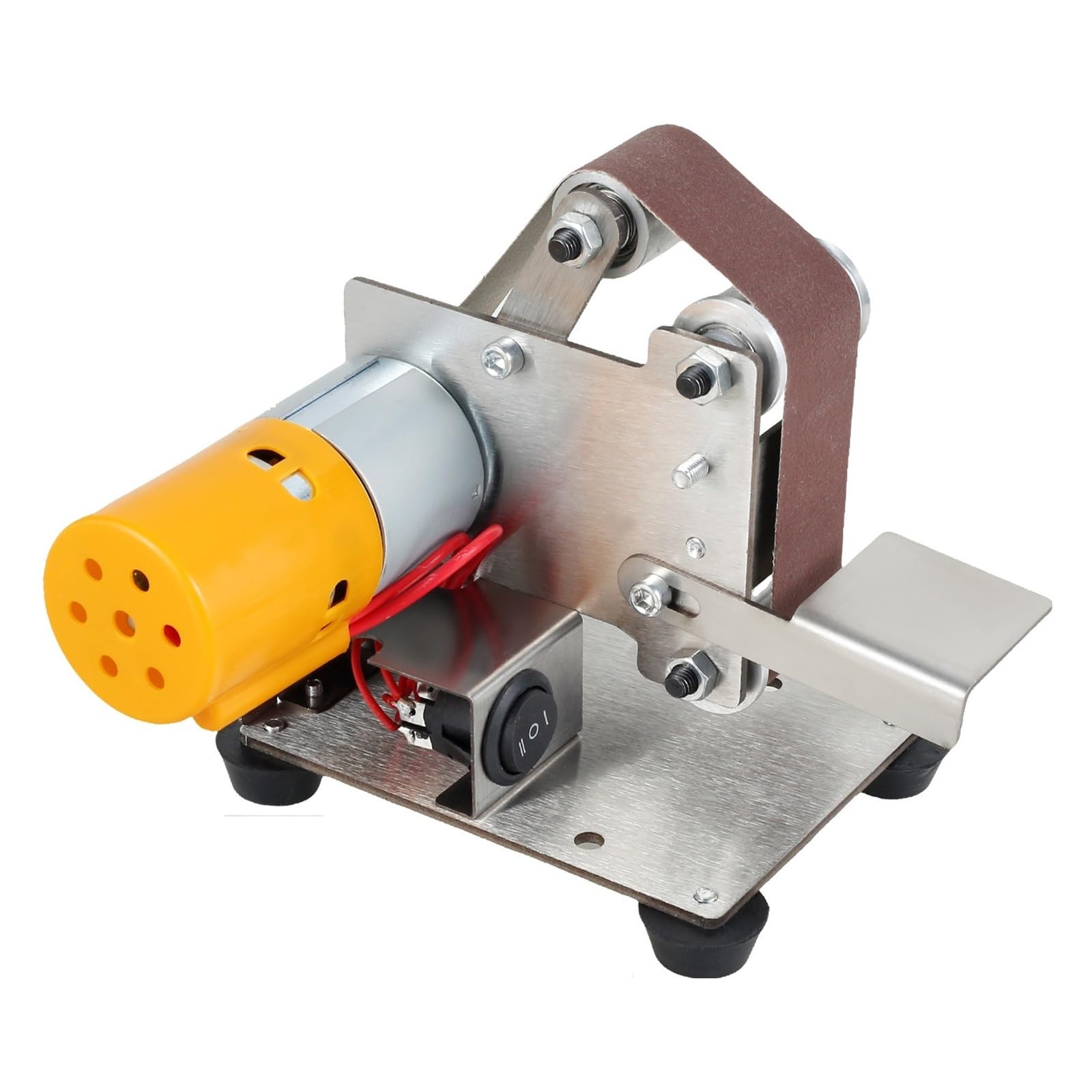 Mini elektryczna szlifierka taśmowa polerowanie biżuterii metalowej nóż do drewna | Wielofunkcyjny młynek Edges Sharpener