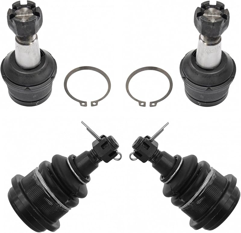 Kit de pivôs de suspensão dianteiros TRQ superiores e inferiores para Dodge Ram 2500 e 3500 – 4 peças