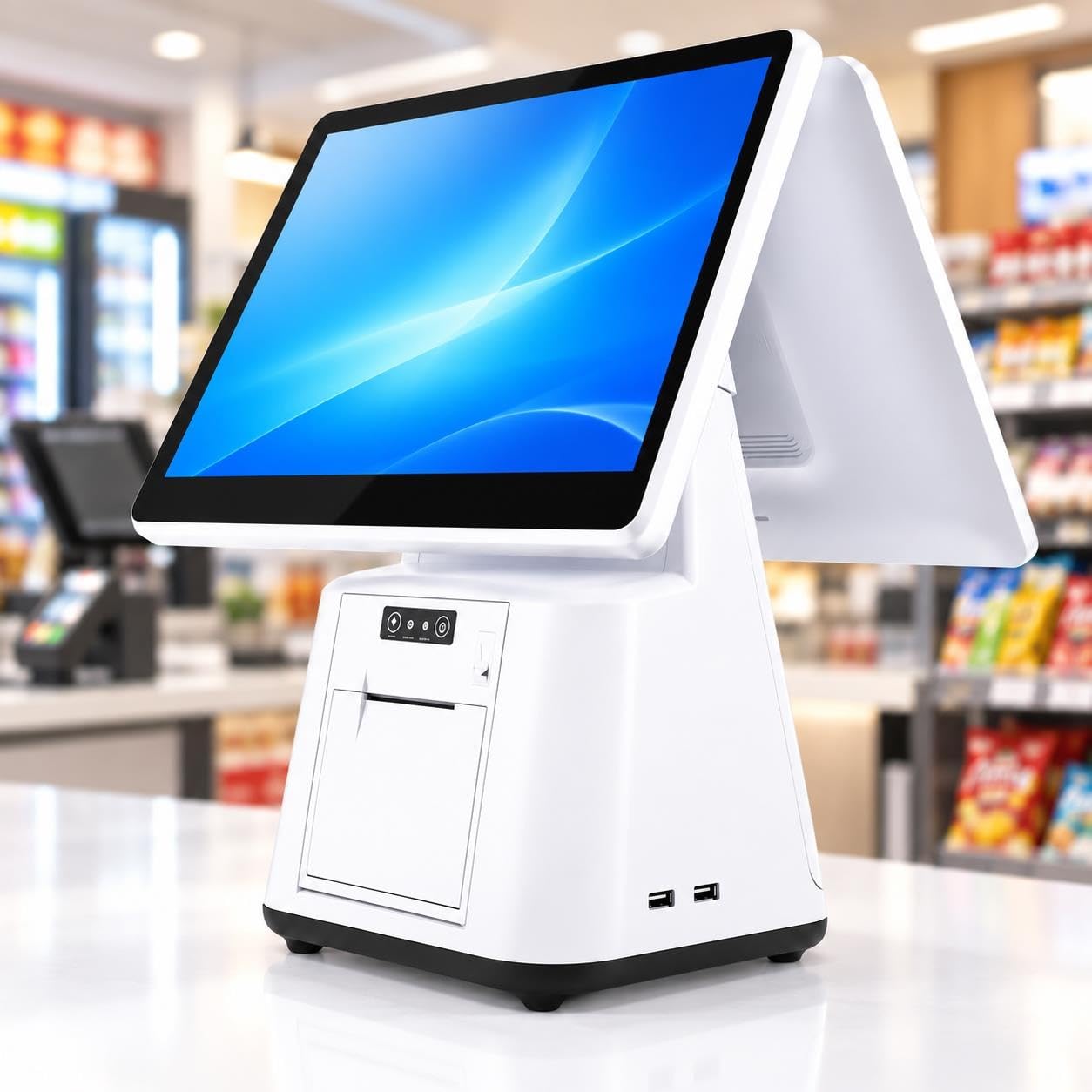 Sistema POS de Caja registradora de Doble Pantalla táctil