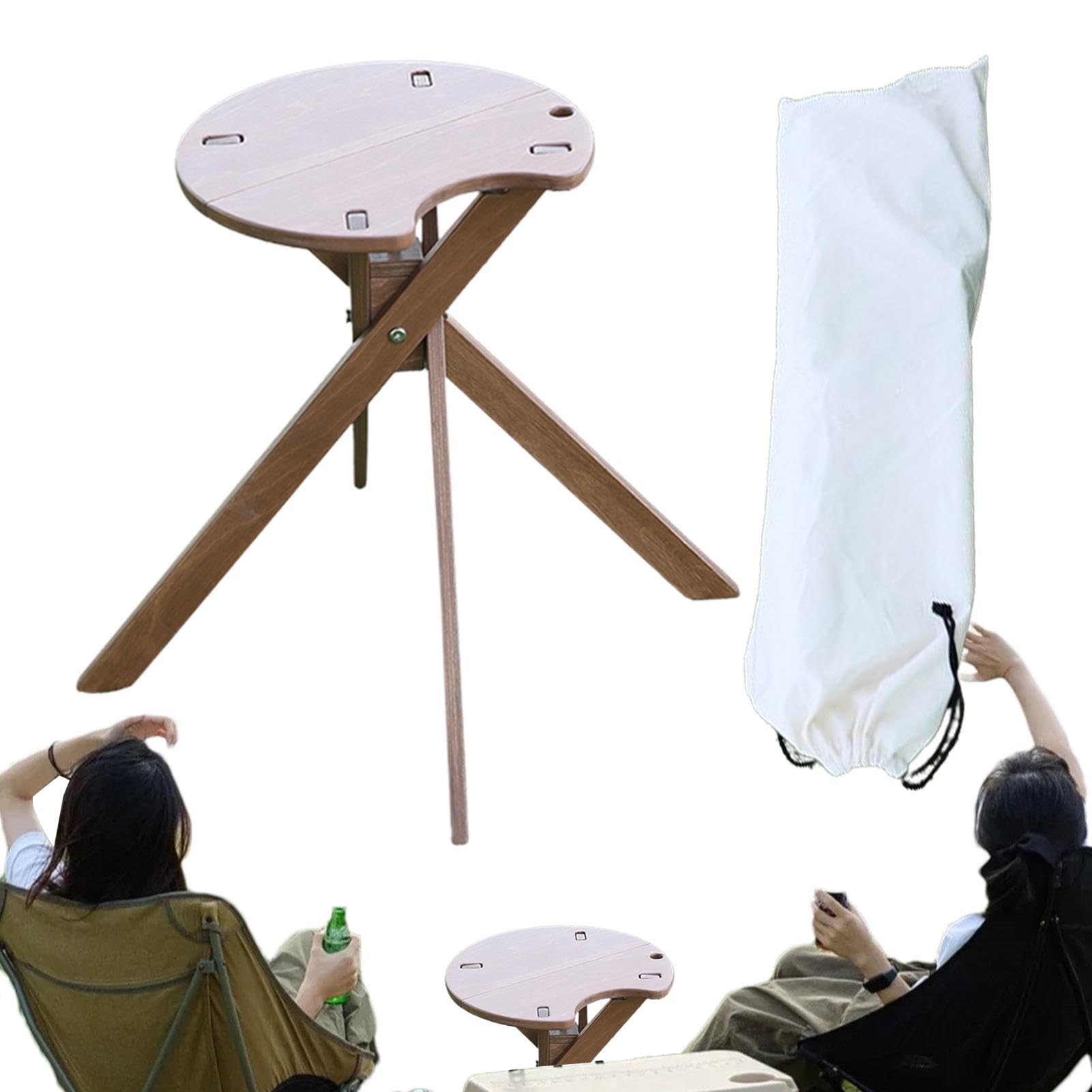 Table d'extérieur portative ronde pour des pique-niques conviviaux en famille