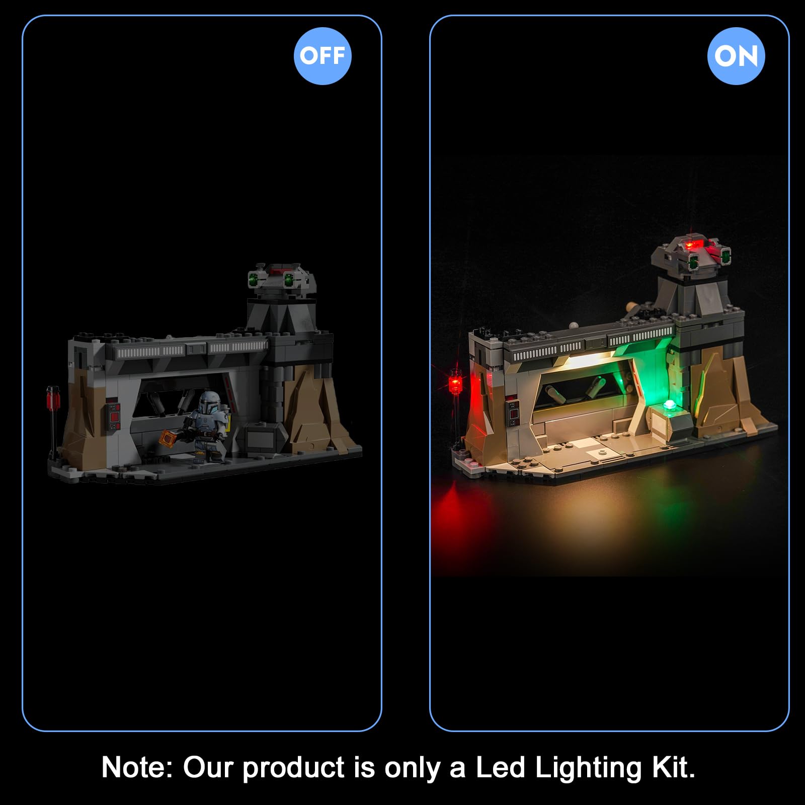 Light Kit for Lego Paz Vizsla and Moff Gideon Battle Lighting Set for Lego 75386 Paz Vizsla and Moff Gideon Battle Set - Image 3