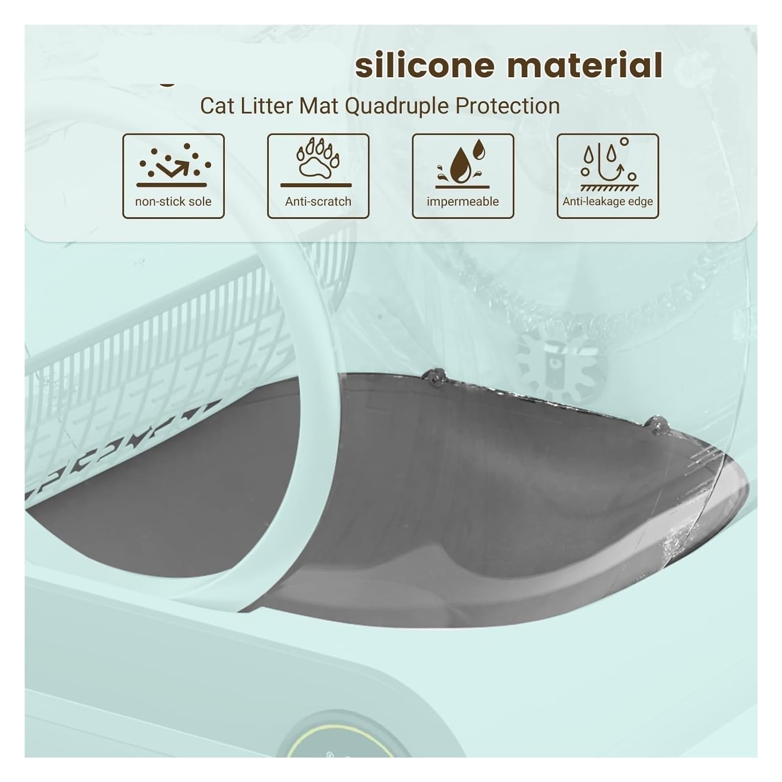 Silikonmatte, kompatibel mit Tipro, X30 Katzentoilette