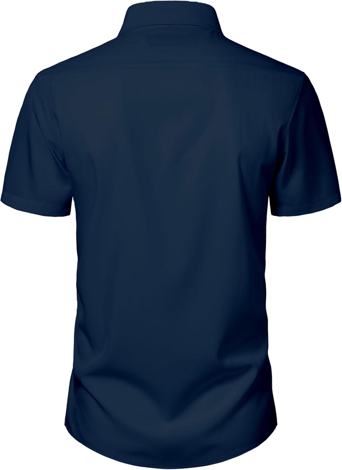 Mens Short Sleeve Dress Shirts Stretch Button Down Wrinkle Free Casual Solid Formal Shirt for Summer Business Wedding - Image 4