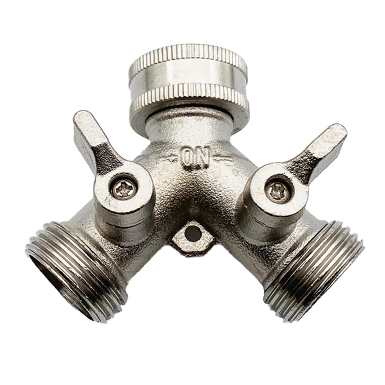 3/4 2 Way Heavy Duty Garden Hose Splitter Y Grip Shut Off Valves for Water Tap, Outlet, Spigot