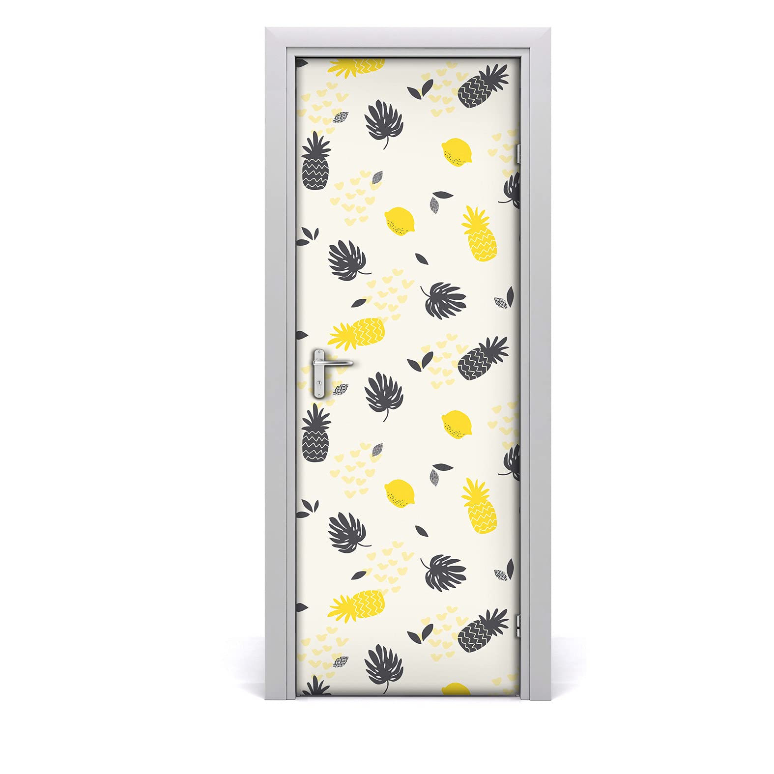 Sticker porte étanche 85x200 anti-moisissure et papier peint de cuisine Magic-Stick ananas