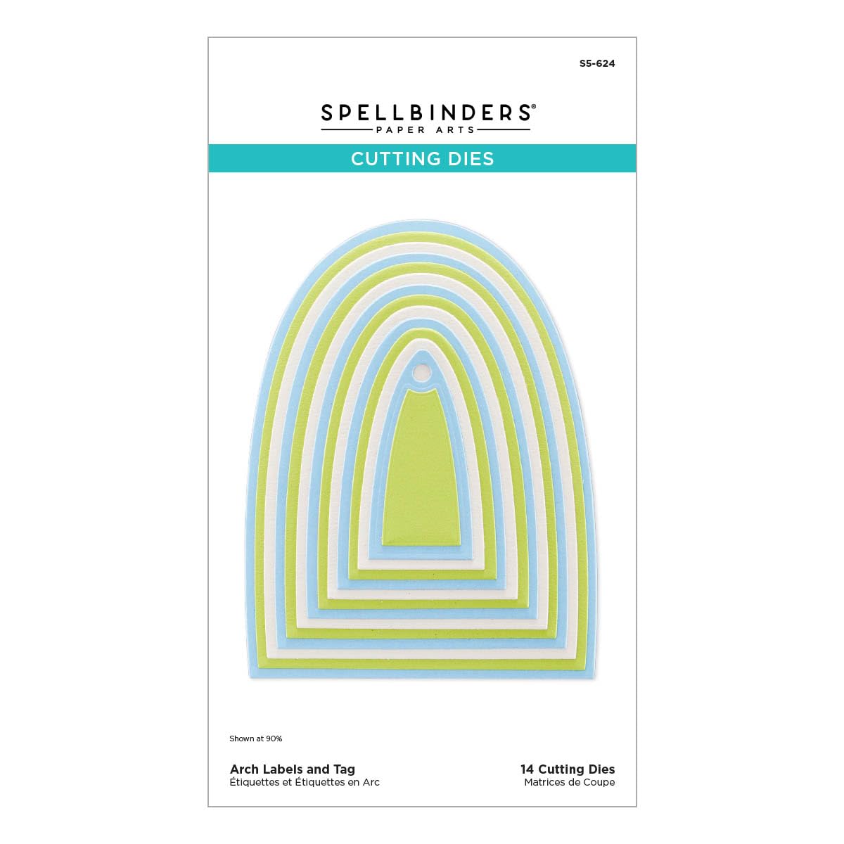 Spellbinders S5-624 Arch Labels and Tag Etched Dies from The Sealed 3D Botanicals Collection