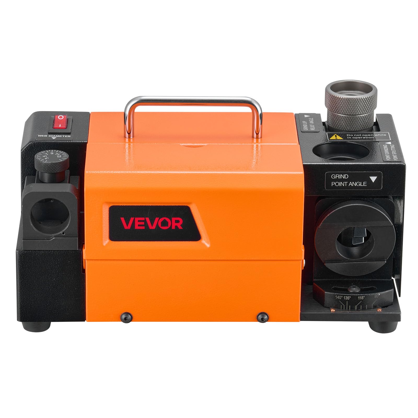 VEVOR MR-13D Profesjonalna ostrzałka do wierteł 3-13 mm z regulowanym kątem zwolnienia wargi, przednią wargą tnącą i kątem szczytu 95° do 135°, 5800 obr./min z 11 zaciskami i kołem CBN