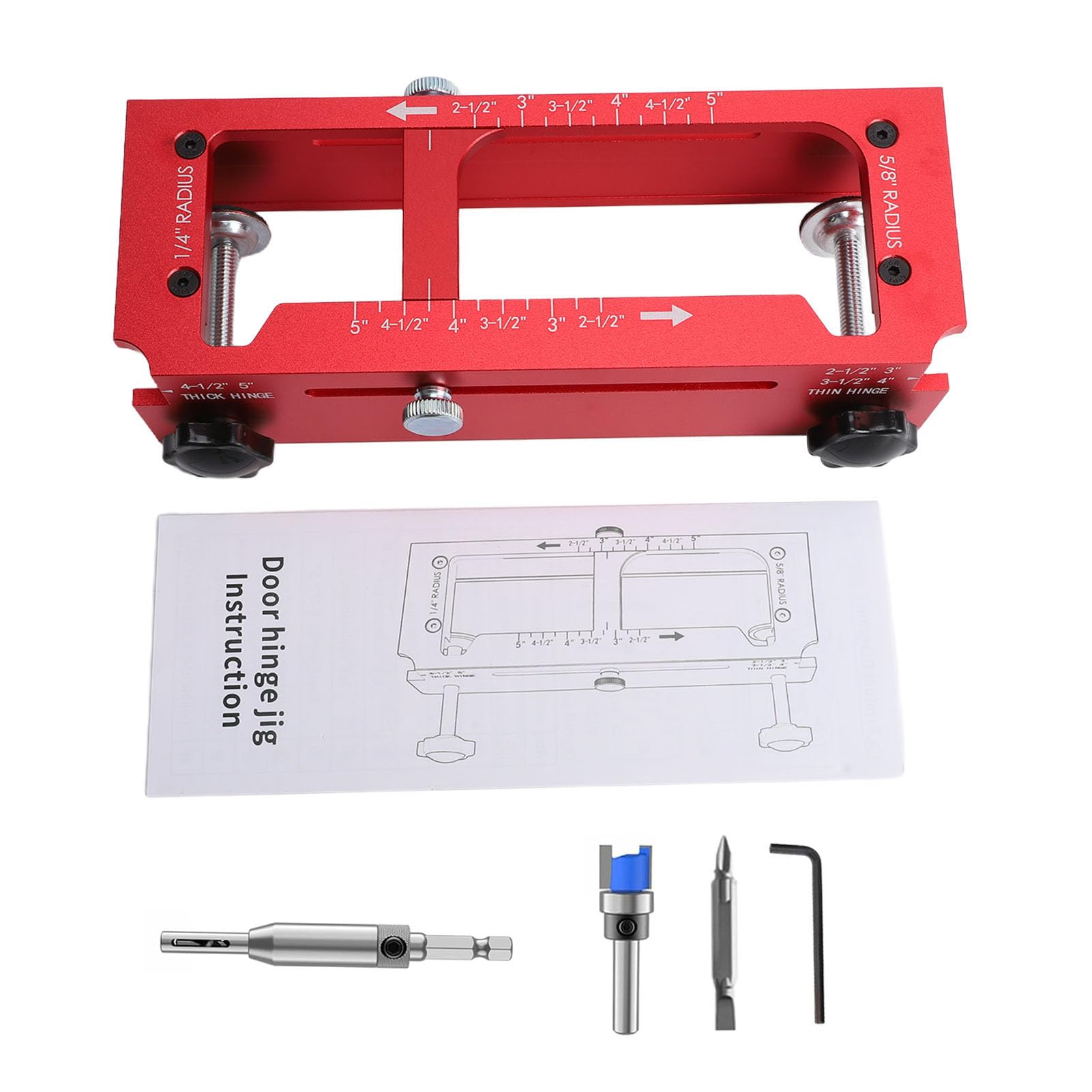 Gabarit de routeur pour charnière de porte réglable Fafeicy en aluminium haute précision