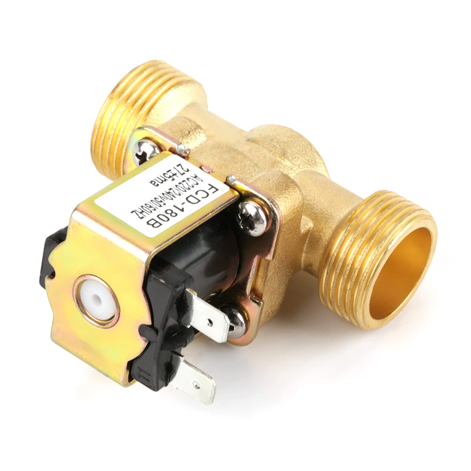 Zawór elektromagnetyczny 220 V Agua Mosiądz Magnetventil 230V G3/4 Wejście 2-drożne N/C Elektryczny zawór elektromagnetyczny normalnie zamknięty AC 220/240V Fcd-180B