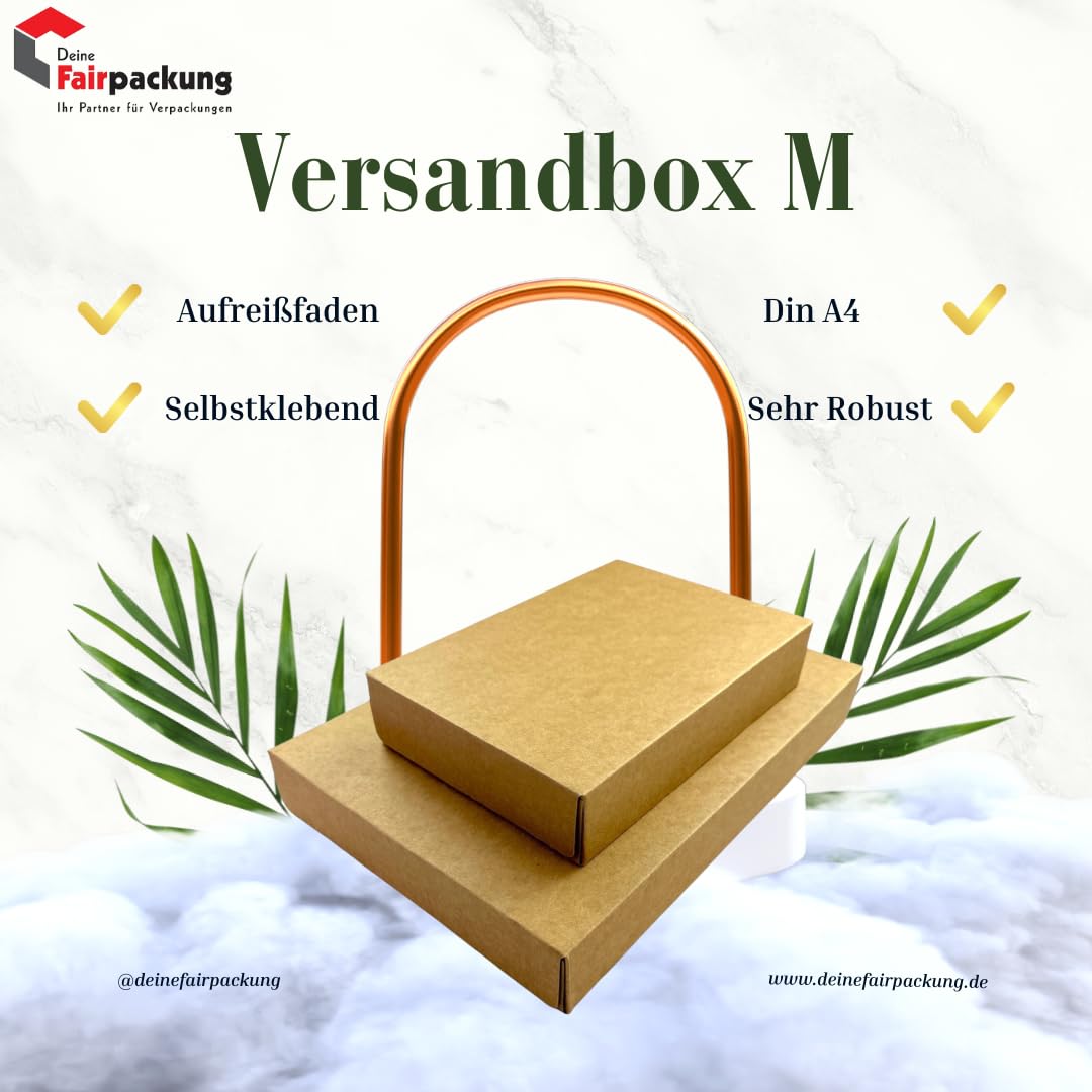 100 x Maxibriefkarton 350x245x50mm Versandboxen Din A4 aus Wellpappe für den Warenversand Büwa Verpackung Verpackungskartons Deutsche Post Versandkartons Dhl Dpd Faltkarton für den Versand