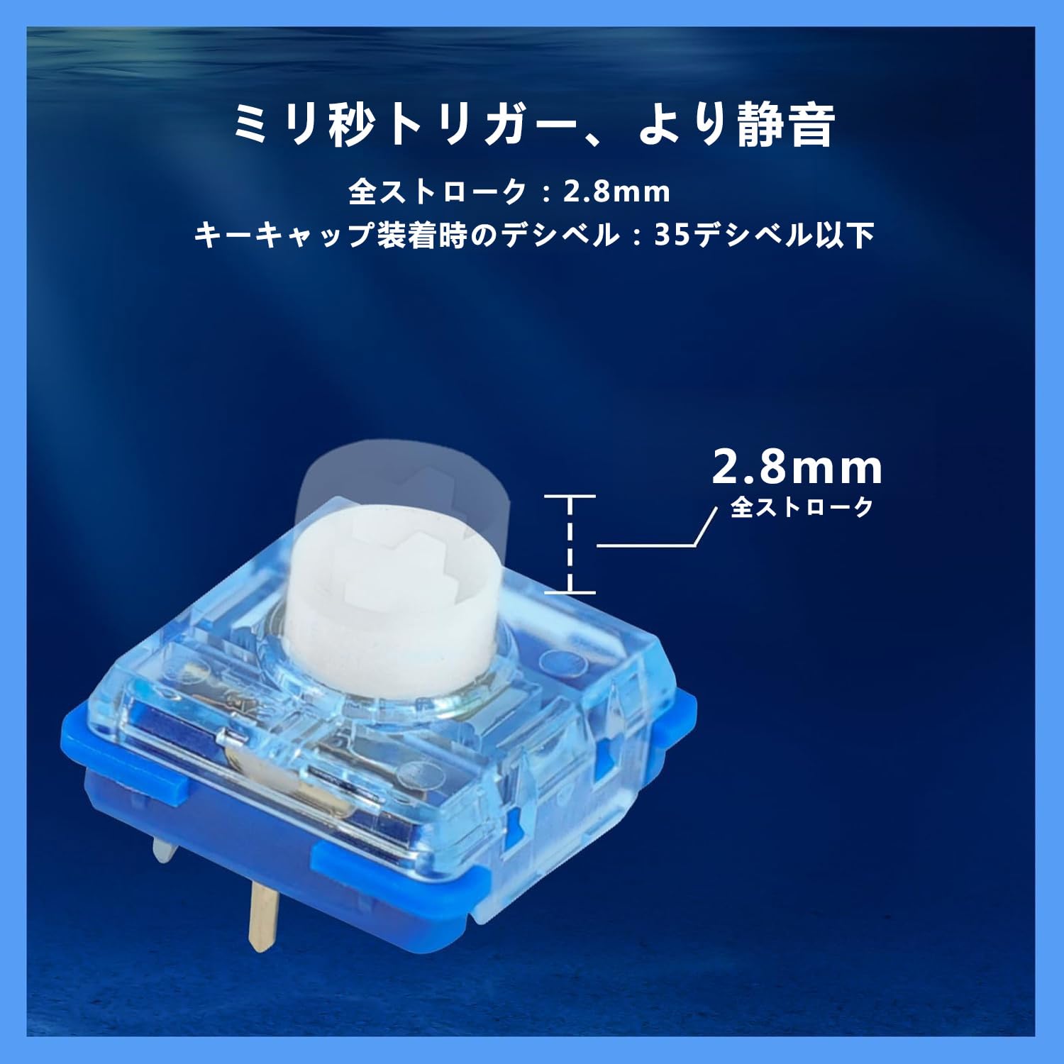 Amazon.co.jp: Kailh ロープロファイルスイッチ 深海 静音 MINI Switch