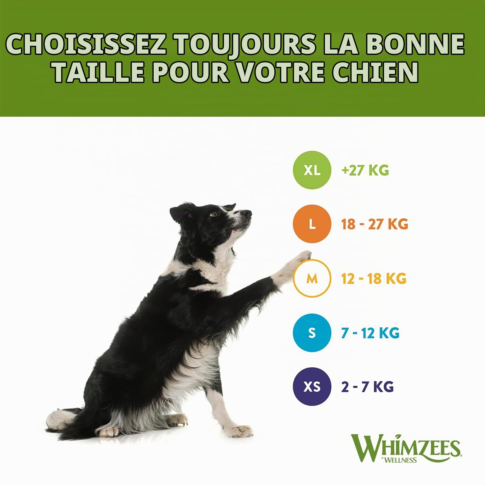 WHIMZEES by Wellness, Os de Riz à Mâcher pour Chien de Moyenne et Grande Taille, Friandises Naturelles pour l'Hygiène Bucco-Dentaire, Taille M/L, Boîte de 20 Pièces (Lot de 2)