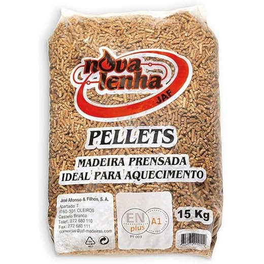 Saco DE Pellet DE 15KG Nova LENHA. Para Estufas Y Calderas. Fabricado EN Portugal. FYSHOP