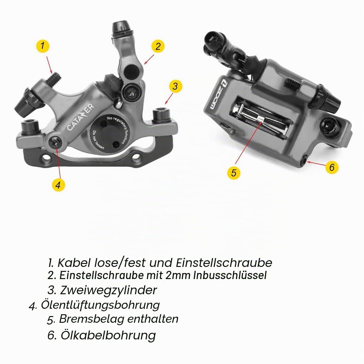 MTB Road HB-100 MTB Road Line Pulling Hydraulische Scheibenbremssattel Vorne & Hinten Mountainbike Scheibenbremse E-Bike Scheibenbremse