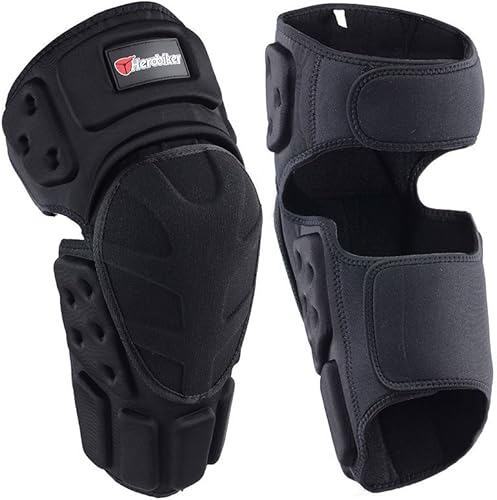 herobiker Moto rodilleras negro motocicleta rodilleras de protección Motocicleta Motocross Bicicleta Pads Rodilla Pads Protector guardias