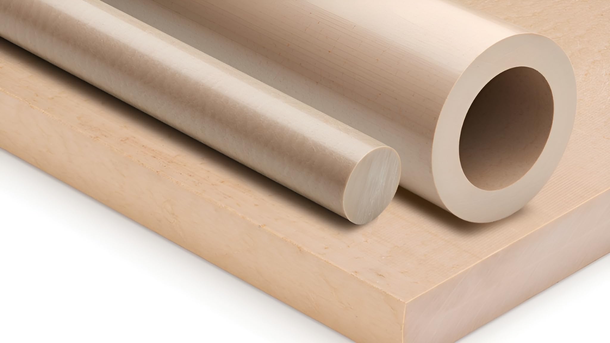 2er-Set PEEK Rundstab - 8 x 1000 mm - Polyetheretherketon Natur