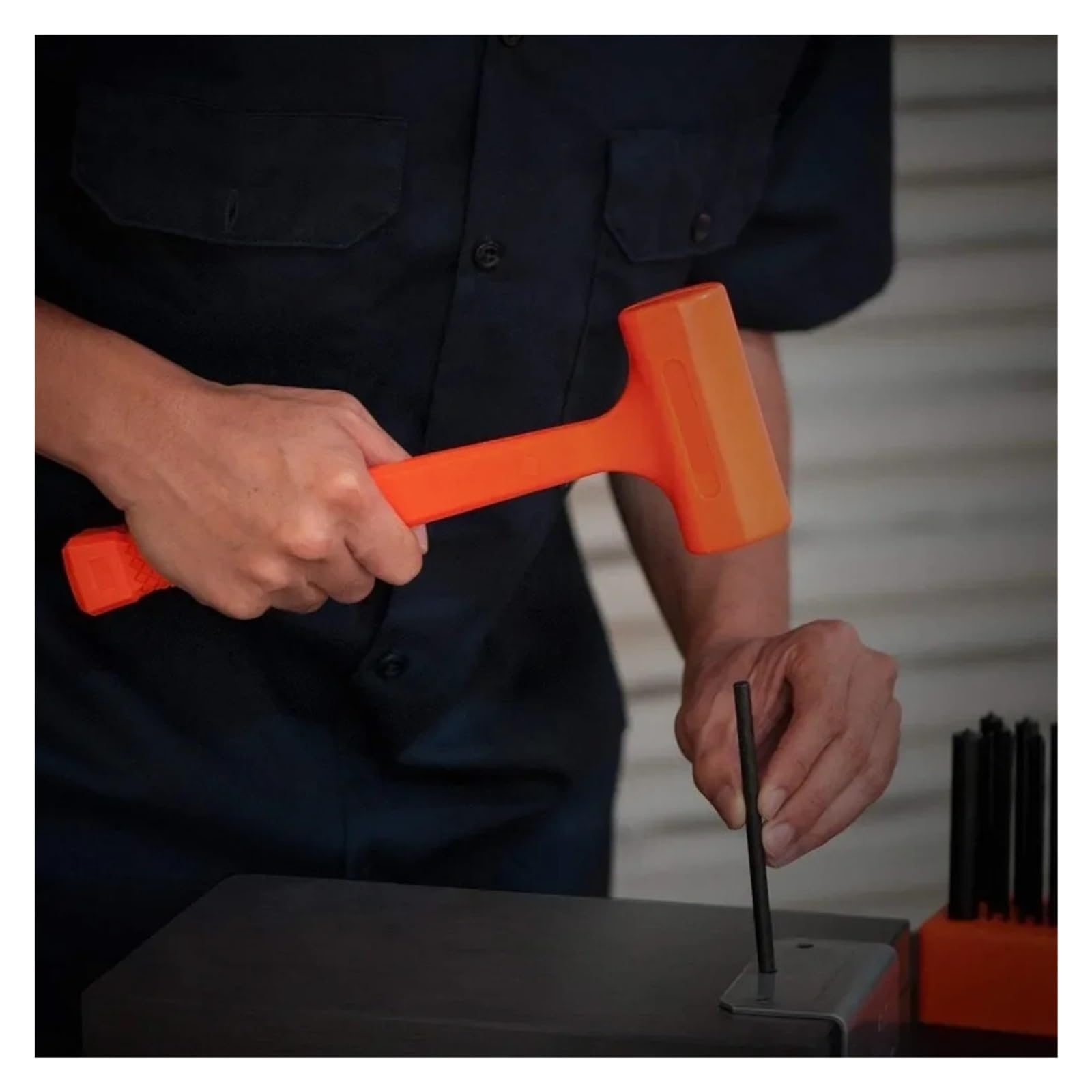 Set di 3 martelli for colpi mortali Martelli for arancioni for da 1 libbra 2 libbre Unibody modellato resistente alla scintilla e al rimbalzo Per la lavorazione del legno