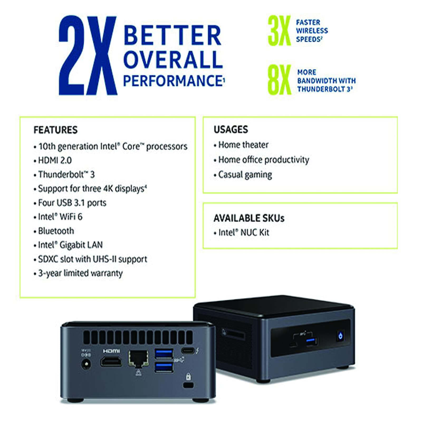 Amazon.com: Intel NUC, NUC 10 Mini PC, Win10 Pro Mini Computer 