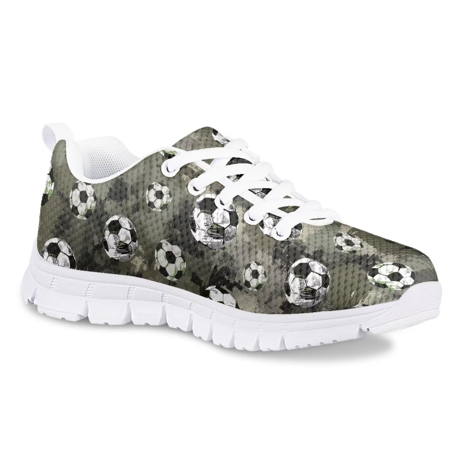 Doojoayie Soccer Ball Tennis Shoes for Boys Size 2 Wide Big Kids Sneakers Boys Trendy Camouflage Bowling Shoes for Kids Summer Active Play Outdoor Shoes