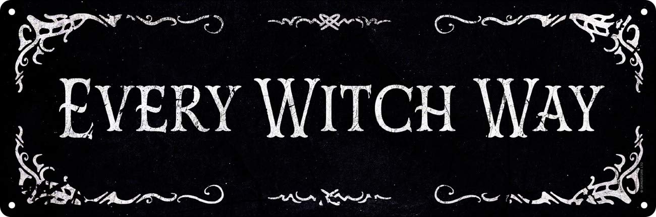 Grindstore Nc Every Witch Way Slim Tin Sign Black 30.5X10.1cm