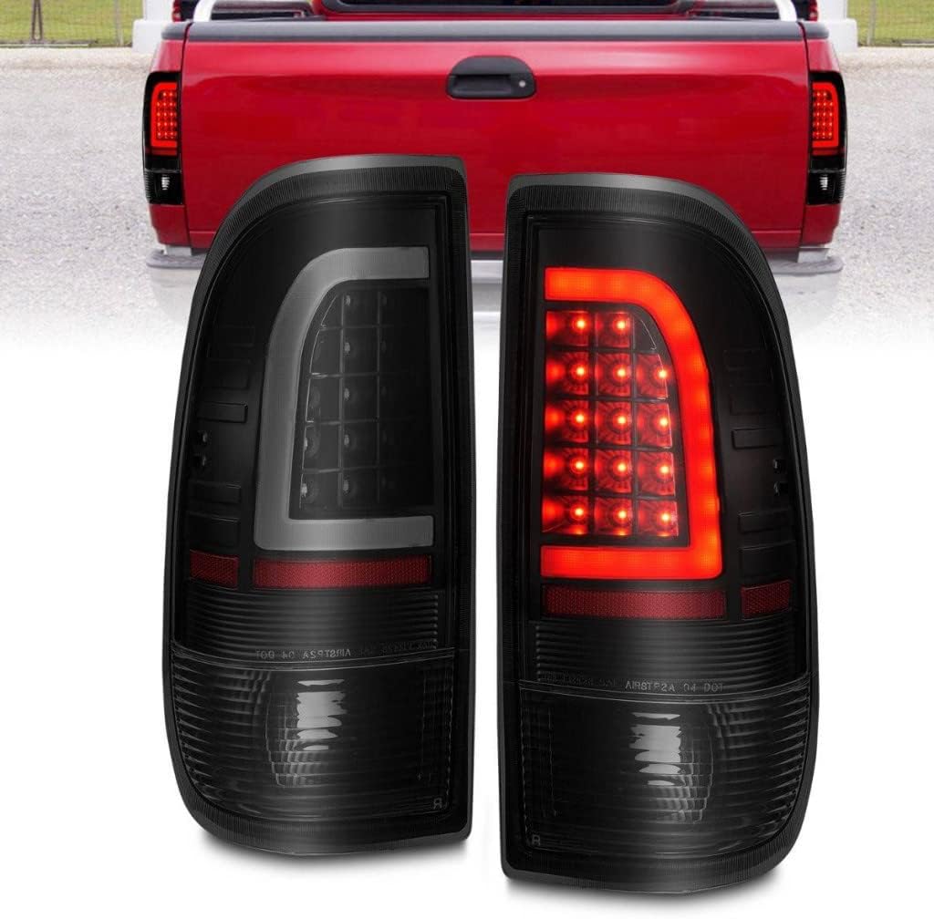ANZO For Ford F-250 Super Duty 1999-2007 Tail Lights LED-w/Light Bar Black Housing | 311378