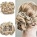Produktbild Haar Extensions Haarteil Dutt Haarverlängerung Haargummi Hochsteckfrisuren Donut wie Echthaar Sandy Blonde bis Blond Bleichen