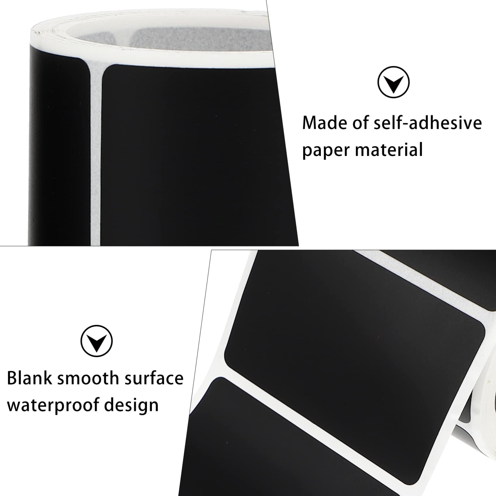 MAGICLULU 900pezzi Etichette Adesive Impermeabili Per Ingredienti Alimentari Di Etichette Nere Per Cucina e Congelatore Facili Da Applicare e Rimuovere Per Barattoli e Contenitori